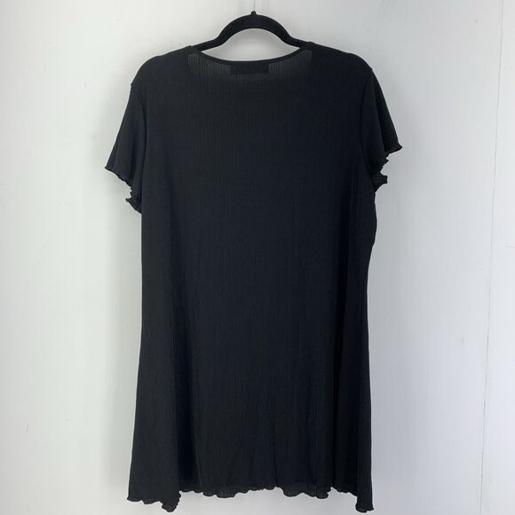 Vtg‎ Travel Elegance Womens 2X Tunic Top Crinkle Slinky Ruffle Stretch Vacation - Picture 6 of 7